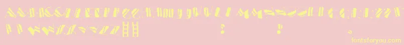 LaHotelViver Font – Yellow Fonts on Pink Background