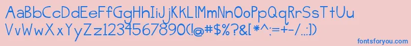 BmdJellyBeanSandwich Font – Blue Fonts on Pink Background