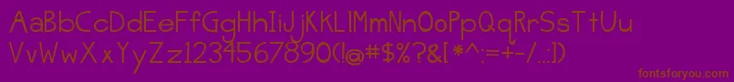 BmdJellyBeanSandwich Font – Brown Fonts on Purple Background