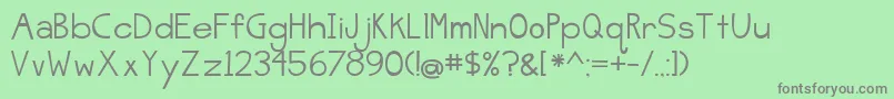 BmdJellyBeanSandwich Font – Gray Fonts on Green Background
