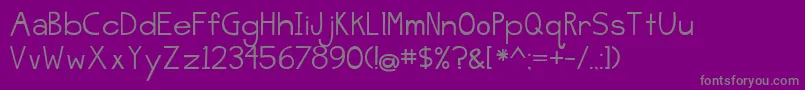 Fonte BmdJellyBeanSandwich – fontes cinzas em um fundo violeta