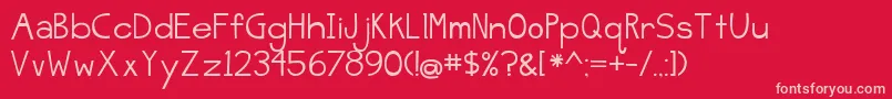 BmdJellyBeanSandwich Font – Pink Fonts on Red Background