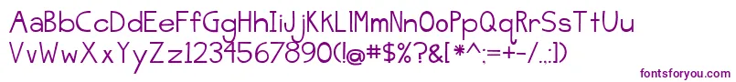 BmdJellyBeanSandwich Font – Purple Fonts on White Background