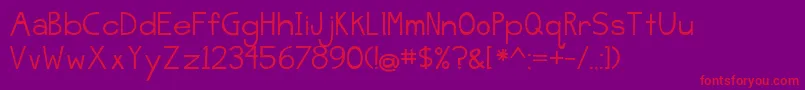 BmdJellyBeanSandwich Font – Red Fonts on Purple Background