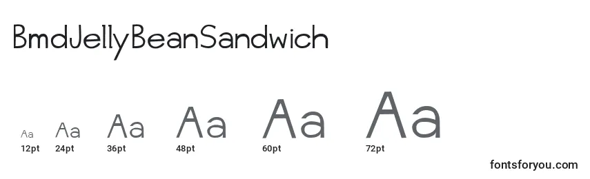 Größen der Schriftart BmdJellyBeanSandwich