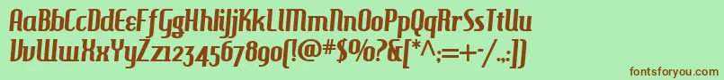 Hamburgerheaven Font – Brown Fonts on Green Background