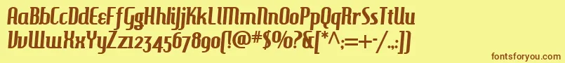 Hamburgerheaven Font – Brown Fonts on Yellow Background