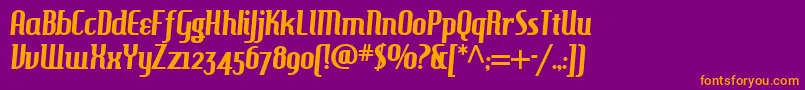 Hamburgerheaven Font – Orange Fonts on Purple Background