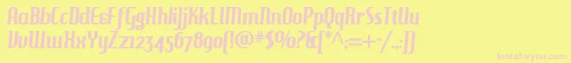 Hamburgerheaven Font – Pink Fonts on Yellow Background