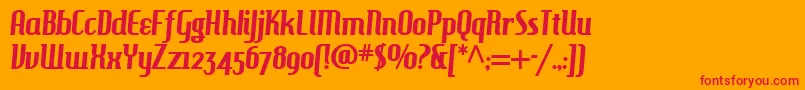 Hamburgerheaven Font – Red Fonts on Orange Background