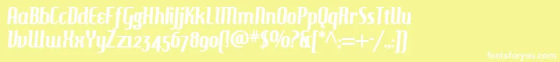 Hamburgerheaven Font – White Fonts on Yellow Background