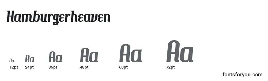 Hamburgerheaven Font Sizes
