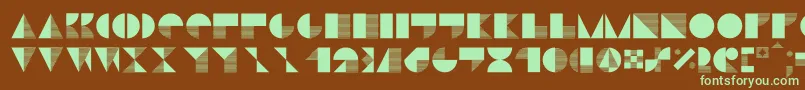 Stiljafree-fontti – vihreät fontit ruskealla taustalla