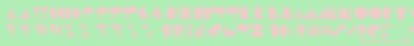 フォントStiljafree – 緑の背景にピンクのフォント