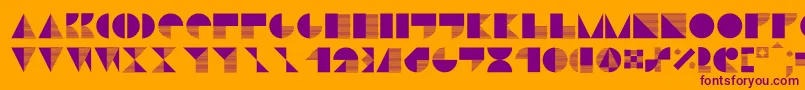 フォントStiljafree – オレンジの背景に紫のフォント
