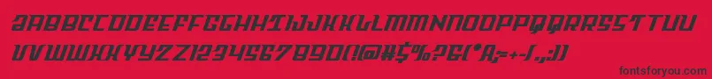 Fonte Skycabsemibold – fontes pretas em um fundo vermelho