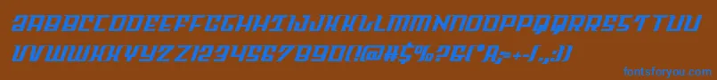 Skycabsemibold Font – Blue Fonts on Brown Background