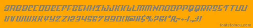 Skycabsemibold-Schriftart – Graue Schriften auf orangefarbenem Hintergrund