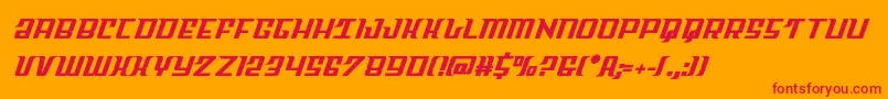 Skycabsemibold Font – Red Fonts on Orange Background