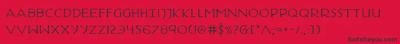 フォントHadriaticExtended – 赤い背景に黒い文字