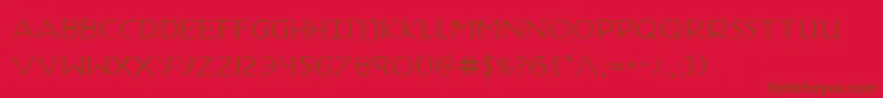 HadriaticExtended Font – Brown Fonts on Red Background