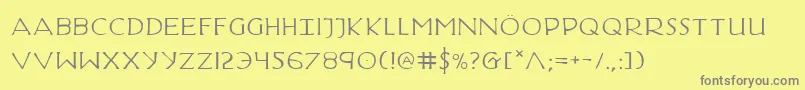 HadriaticExtended Font – Gray Fonts on Yellow Background