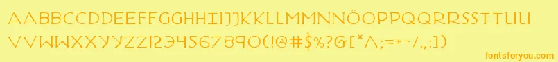 HadriaticExtended Font – Orange Fonts on Yellow Background