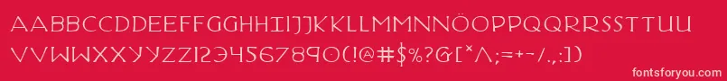 HadriaticExtended Font – Pink Fonts on Red Background