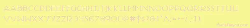 HadriaticExtended Font – Pink Fonts on Yellow Background