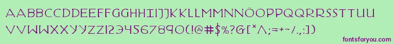 HadriaticExtended Font – Purple Fonts on Green Background
