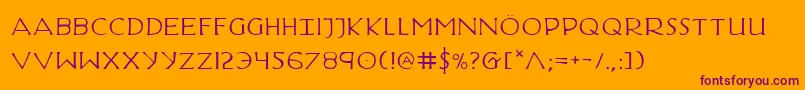 HadriaticExtended Font – Purple Fonts on Orange Background