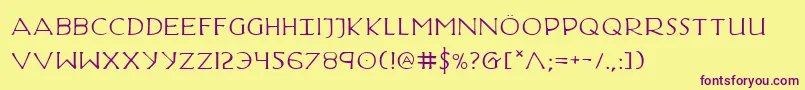 HadriaticExtended Font – Purple Fonts on Yellow Background