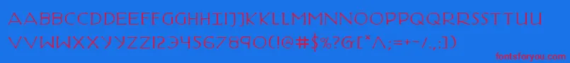 HadriaticExtended Font – Red Fonts on Blue Background