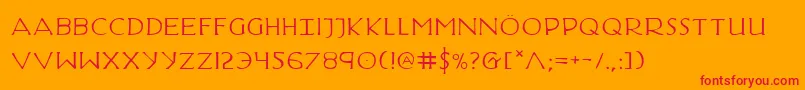 HadriaticExtended Font – Red Fonts on Orange Background