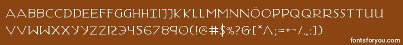 HadriaticExtended Font – White Fonts on Brown Background