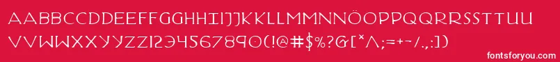 HadriaticExtended Font – White Fonts on Red Background