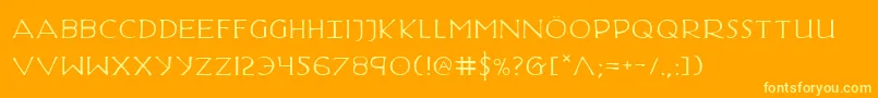 HadriaticExtended Font – Yellow Fonts on Orange Background