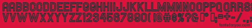 HallandaleInlineJl Font – Black Fonts on Red Background