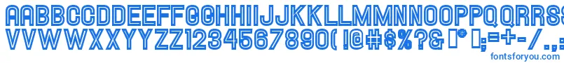 HallandaleInlineJl Font – Blue Fonts on White Background