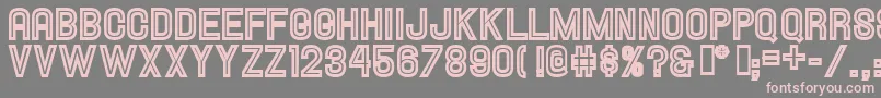 HallandaleInlineJl-Schriftart – Rosa Schriften auf grauem Hintergrund