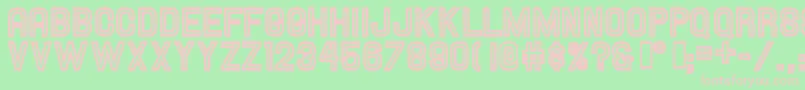 フォントHallandaleInlineJl – 緑の背景にピンクのフォント