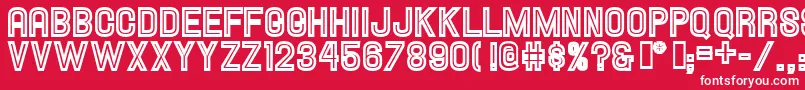 HallandaleInlineJl Font – White Fonts on Red Background