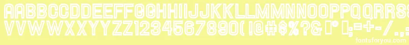 HallandaleInlineJl Font – White Fonts on Yellow Background