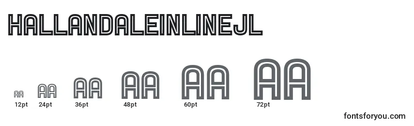 HallandaleInlineJl Font Sizes