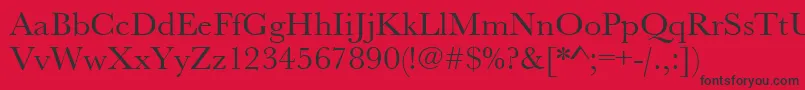 Urwbaskertwid Font – Black Fonts on Red Background