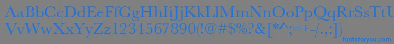 Шрифт Urwbaskertwid – синие шрифты на сером фоне