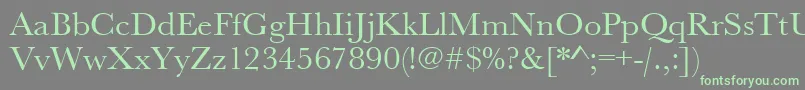 Шрифт Urwbaskertwid – зелёные шрифты на сером фоне
