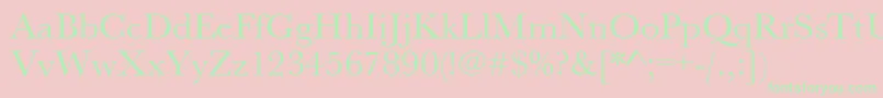 Urwbaskertwid-fontti – vihreät fontit vaaleanpunaisella taustalla