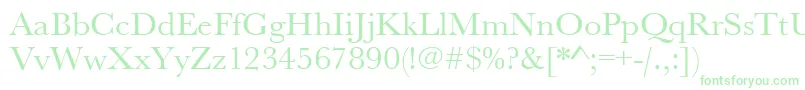 Шрифт Urwbaskertwid – зелёные шрифты на белом фоне