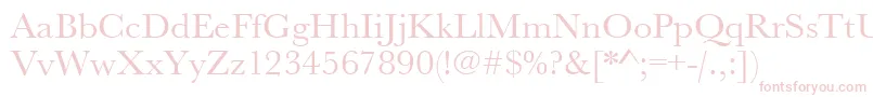 Urwbaskertwid-fontti – vaaleanpunaiset fontit valkoisella taustalla